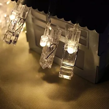 Girlianda 10/20 LED Kabo Nuotrauka String Žibintai, Baterija Šalies Pasakų Žibintai Foto Įrašą Šviesos Eilutę Kalėdų Decorati
