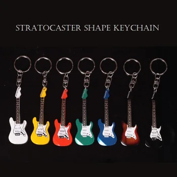 Gitara Mediniai Key chain Mini Miniatiūrinė Gitara Keychain Įvairių Formų, Flying V 