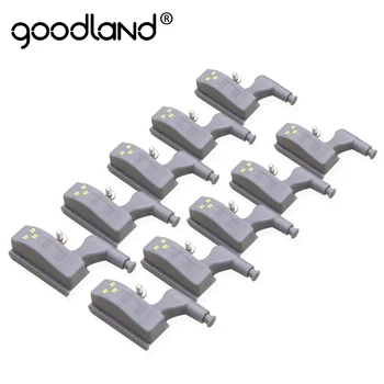 Goodland LED Pagal Kabineto apšvietimo Jutiklis Spinta Šviesos Universalus Led Armario Vidinis Lankstas Lempos Virtuvės Spinta Spinta