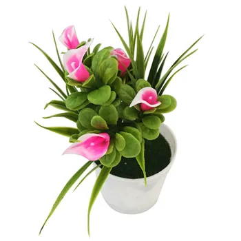 Gražių Dirbtinių Augalų Puodą su Modeliavimas Succulents Mini Bonsai Vazoninių Pateikti Žalia Padirbtų Augalų, gražaus Stalo Dekoro
