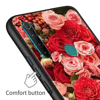Gražus Raudonų Rožių, Silikoninis Telefono dėklas, Skirtas Xiaomi Redmi 9 Pastaba 9S 8T Max 8 7 6 5 Pro 5A 4X 4 Minkštas Juodas Viršelis