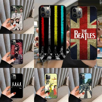 Grupė Beatle Telefono Case cover For iphone 5 5S 6 6S PLIUS 7 8 11 12 mini X XR XS PRO SE 2020 MAX black shell tendencija funda gana