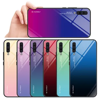 Grūdintas Stiklas Case For Samsung Galaxy A50 A71 A51 A40 A70 A6 A7 2018 Pastaba 8 9 10 Padengti Samsung S20 ultra S8 S9 S10 Plus Atveju