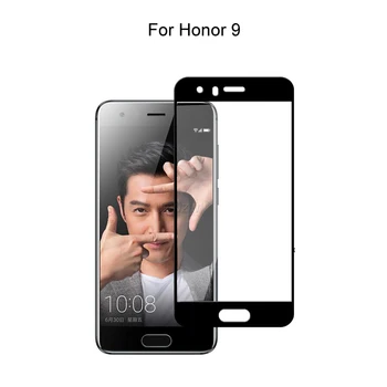 Grūdintas Stiklas Huawei Honor 9 Visiškai Padengti 2.5 D Screen Protector Apsauginės Grūdintas Stiklas Huawei Honor 9