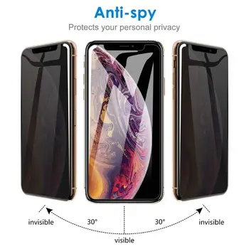 Grūdintas Stiklas iPhone 12 11 Pro Max Privacy Screen Protector iPhone 5S 6 6S 7 8 Plus X XR XS MAX Anti-Spy Raštas filmas
