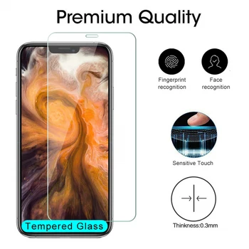 Grūdintas Stiklas iPhone11 Pro X XS Max XR 5 5S SE Screen Protector, iPhone 8 6 6S Plius 4s Apsauginės plėvelės 