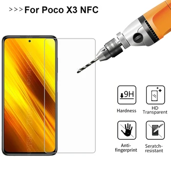 Grūdintas Stiklas Poco X3 NFC Screen Protector 9H Telefono Apsauginė Plėvelė Pocophone Poko Poxo X3 Poco X 3 NFC Stiklo danga