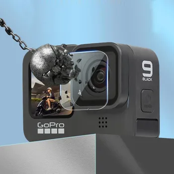 Grūdintas Stiklas Raštas Padengti GoPro Hero 9 Black Apsaugos Eiti pro Fotoaparato Objektyvą Ekrano Gopro9 Apsauginės Plėvelės Priedai