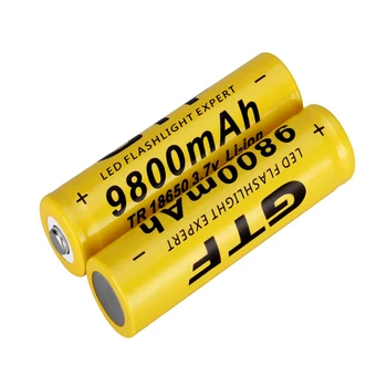 GTF 18650), 3,7 V 9800mAh Li-ion baterija Įkraunama Ličio jonų Baterijas žibintuvėlis žibintai elektroninių žaislų lašas laivybos