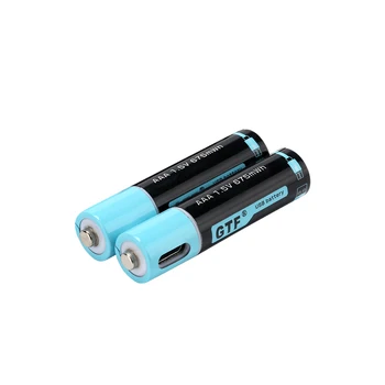 GTF talpa 1,5 V AAA Baterijos 450mAh USB Įkraunama Baterija 1,5 V 675mwh Nuotolinio Valdymo Žaislai AAA baterijos