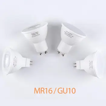 GU10 Ampolleta LED Lemputė 220V Lampada LED MR16 Luces LED Žibintai, 5W 7W Difuzijos Prožektoriai, Žibintai, Namų Apdailos Ampulä-240V