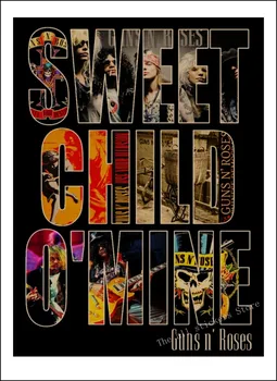 Guns N Roses, Roko Muzikos Plakatai Derliaus Plakatas Retro Sienos Lipdukas Namų Dekoro Kraftpopieris/Kavinė/Baras plakatas/ Retro Plakato/908