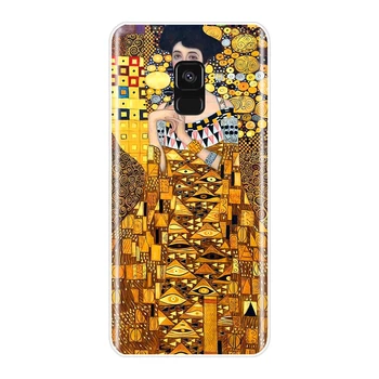 Gustav Klimt Minkštas Silikoninis Telefono Dėklas Samsung Galaxy A3 A5 A7 2016 2017 Galinį Dangtelį Samsung Galaxy A6 A8 Plius 2018 A5 A7
