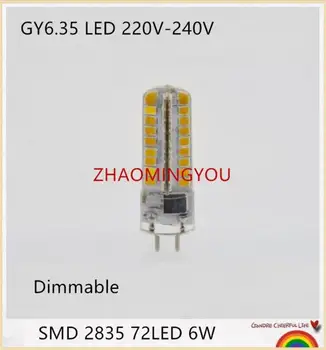 GY6.35 LED lemputės 12V 220V 6W Kukurūzų Lemputės Droplight Liustra 2835SMD G6.35 Led Lempos Bombillas