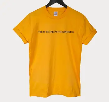 Gydyti žmones su gerumo Moteris marškinėlius Medvilnės Atsitiktinis Juokingi marškinėliai Lady Mergina Viršuje Tee Hipster Tumblr ins Lašas Laivas NA-18