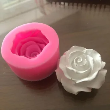 Gėlė Žydi Rožės formos Silikoninis Minkštas Muilas 3D Torto Formą Keksiukų Želė Saldainiai, Šokoladas Apdailos Kepimo Įrankis, Liejimo formos