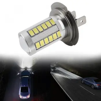 H7 Super Šviesus 12V 5630 SMD 33 LED Automobilio Rūko Važiavimo Šviesos Lempos Lemputė Balta Vairavimo Signalo Lemputės Automobilių Žibintų Auto Priedai