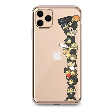Haikyuu Hinata išpuolių Anime Minkštos TPU TPU Silikoninis Telefono dėklas Skirtas iPhone 12 11 Pro X XS MAX 6 7 8 Plius XR 2020SE Fundas Coque