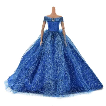 Handmake Princesė Vestuvių Suknelė Elegantiškas Drabužius Suknelė Barbie Lėlės Suknelės