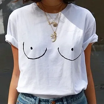 Harajuku juokingi Marškinėliai Moterims trumpomis Rankovėmis PAPAI BOOBS BOOBIES Spausdinti Atsitiktinis marškinėliai vasarą laisvi viršūnes moteris drabužiai