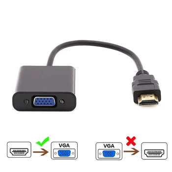 HD 1080P HDMI suderinamus Į VGA Kabelis Konverteris Vyrų ir Famale Skaitmeninis Analoginis Konverteris Adapteris Xbox PS4 Nešiojamas PC TV Tabletės