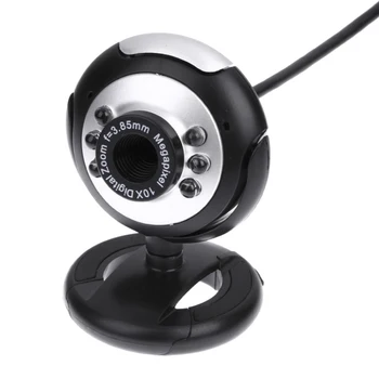 HD Mini Kameros, 360 Laipsnių Kompiuterinės Kameros, USB 2.0 50.0 M 480P 6 LED HD Kameros Su MIC PC Nešiojamas Vaizdo Įrašymo Interneto Kameros