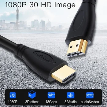 HDMI Kabelis Aukštos greitis 1080P 3D auksą, sidabrą, laidas hdmi HDTV XBOX PS3 Projektorius, kompiuteris, 0,3 m 1m 1,5 m 2m 3m 5m 10m, 15m 20m