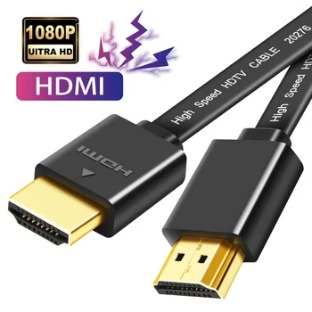 HDMI į HDMI Kabelis, 1.4 V 1080p 3D Didelės Spartos Aukso Padengtą Ryšio Male-Male HDMI Kabelis Splitter TV Box Projektorius PC