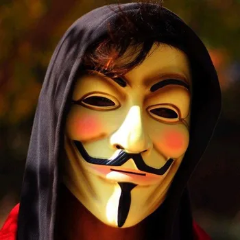 Helovinas Šalis V for Vendetta Mask Anonimas Guy Fawkes Išgalvotas Suaugusiųjų Kostiumo Aksesuaras Šalies Cosplay Helovinas Kaukės