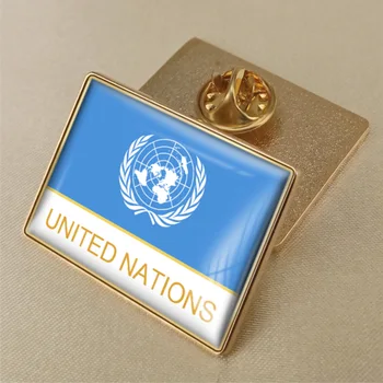Herbas Jungtinių Tautų (JT Vėliava, Herbas Sagė Emblemos Atvartas Smeigtukai