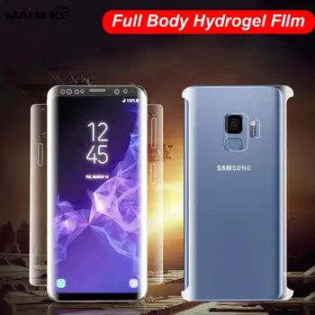 Hidrogelio Plėvelės Samsung Galaxy S21 ultra 20 Pastaba ultra S10 S20 plius S8 S9 plus 10 Pastaba plus 8 9 Viršelio kraštai Screen protector