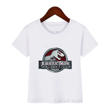 Hip-hop Dinozauro tee marškinėliai vaikams Juros periodo parkas/pasaulio marškinėliai berniukui, mergina dino gyvūnų spausdinti grafinis t-shirt vienos lyties vaikų drabužius