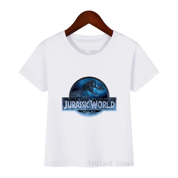 Hip-hop Dinozauro tee marškinėliai vaikams Juros periodo parkas/pasaulio marškinėliai berniukui, mergina dino gyvūnų spausdinti grafinis t-shirt vienos lyties vaikų drabužius