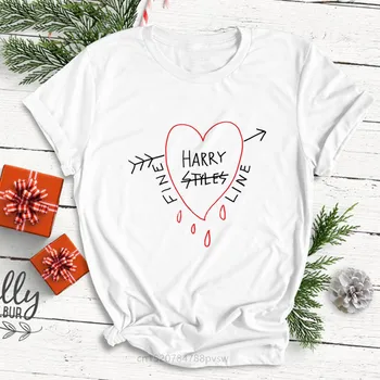 Hip-Hop Harry Styles T-shirt Baudos Linijos Meilės Kelionė Moterims gydyti žmones su gerumo Moterų Ullzang T-shirt 90s Grafinis Marškinėlius