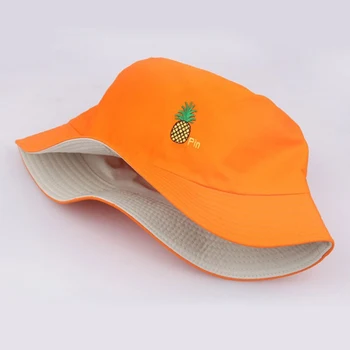Hip-Hop Žvejys Panamos Skrybėlės Siuvinėjimo skrybėlę Lauko Vasaros Kelionių Žvejo Skrybėlę Karšto Atsitiktinis Vyrai Moterys Ananasų Kibiro Kepurę