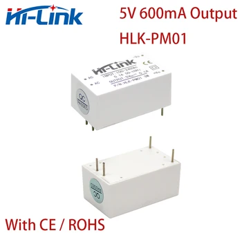 HLK-PM01 balta 110V, 220V, kad 3W 5V 600mA AC DC jungiklis maitinimo izoliuotas maitinimo