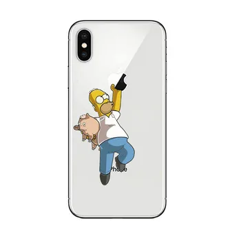 Homer J. Simpson JAY Bart SIMPSON Minkštas Telefono dėklas Skirtas iPhone 11 12 mini pro max 6S 6 7 8 Plus X XR XS Se 2020 TPU Silikono Padengti
