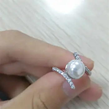 Huitan Madinga Imituojamas Pearl Žiedai Prabanga Micro Asfaltuotas Vestuvės Vestuvinis Midi Piršto Žiedai Išskirtinį Stilių Žiedas Piršto Žiedai