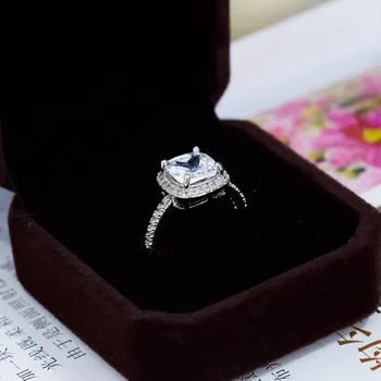Huitan Naujas Vestuvinis Žiedas Classic Juvelyrikos Dizaino Šviesus Square CZ Žiedas Saldus, Romantiškas Vestuvių Žiedai, Moterų Partijos Priedai