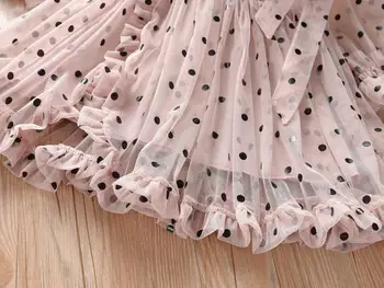 Humoro Lokys Baby Girl Dress NAUJAS Mados Vasaros Vaikų Drabužius Mergina Tinklinio Princesės Suknelės Vaikiška Apranga Šalis Gimtadienio Suknelė