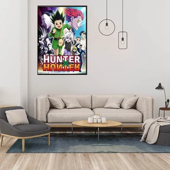Hunter X Hunter Anime Meno Šilko Audinys Plakato spauda S/M/L/XL Sienos Nuotraukas, Miegamojo Kambarį Apdaila Killua GON FREECSS