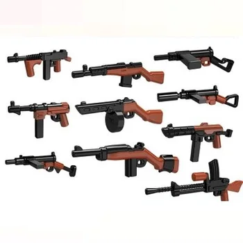 II pasaulinio Karo AK šaunamųjų ginklų Originalus Blokai Švietimo Mini Žaislai Swat Policijos, Karinių Ginklų Ginklą Modelio Miestas Reikmenys duomenys