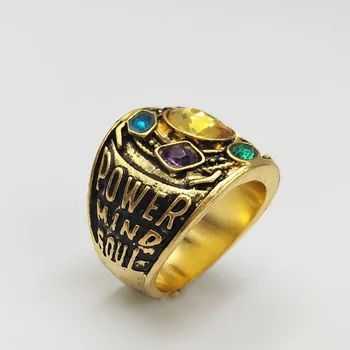Infinity Pirštinė Thanos Žiedas Cosplay Lydinio Žiedų, Papuošalų, Kristalų Prop