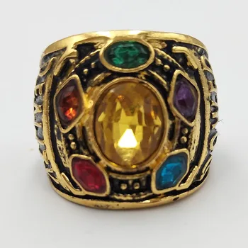 Infinity Pirštinė Thanos Žiedas Cosplay Lydinio Žiedų, Papuošalų, Kristalų Prop