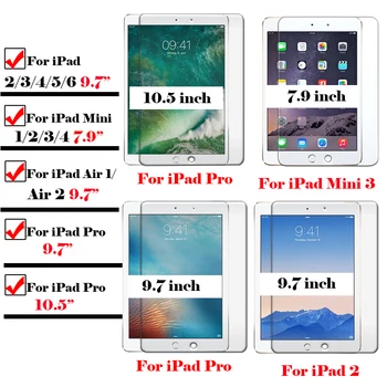 IPad 9.7 stiklo 6 5 kartos gen apsaugoti glas screen protector for apple tablet 2 3 4 pro 6-ąją mini oro 1 apsauginė plėvelė