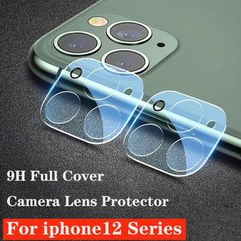 IPhone 12 Pro Max 12 Mini 3D Pilnas draudimas 9H Grūdinto Stiklo Ekranas Kino Kameros Objektyvą Raštas Atveju