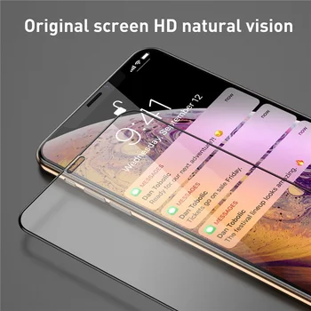 IPhone XR X XS 11 Pro Max 8 7 6 6s Plus SE 2020 Stiklo 9D Lenktas Visiškai Padengti Grūdinto Stiklo Screen Protector, Plėvelės, Folijos