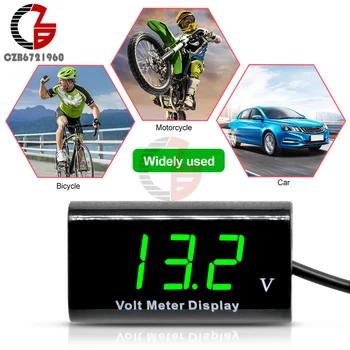 IPX6 DV 3-18V Motociklo Digital Voltmeter 12V Automobilinis Įtampos Matuoklis Voltų Ličio, Švino Rūgšties Baterijos Talpa Testeris Stebėti Detektorius