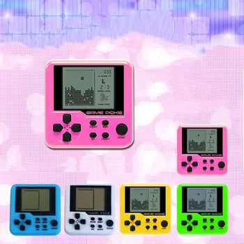 Itin mažas mini Tetris Vaikų delninis žaidimų konsolės Nešiojamas LCD Žaidėjų Vaikų Žaislas Švietimo Elektroniniai Žaislai klasikinis