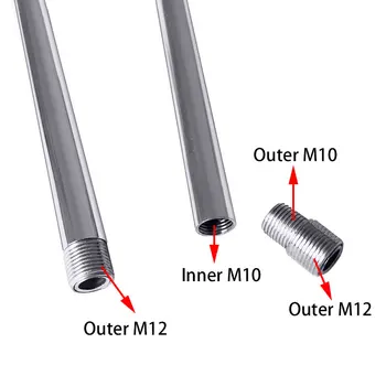 Išorinis M12, kad M10, M10, kad M8 bauda dantų adapteris varžtas tuščiaviduriai dantų ketaus vamzdžių srieginių vamzdžių sriegimo visą danties vamzdelyje Įrankių Priedai